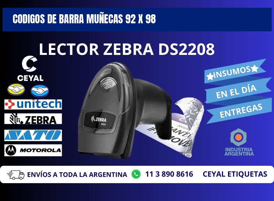 CODIGOS DE BARRA MUÑECAS 92 x 98