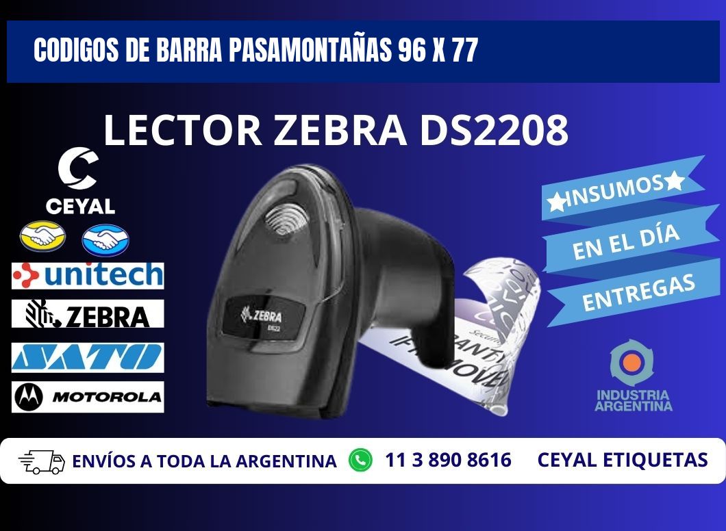 CODIGOS DE BARRA PASAMONTAÑAS 96 x 77