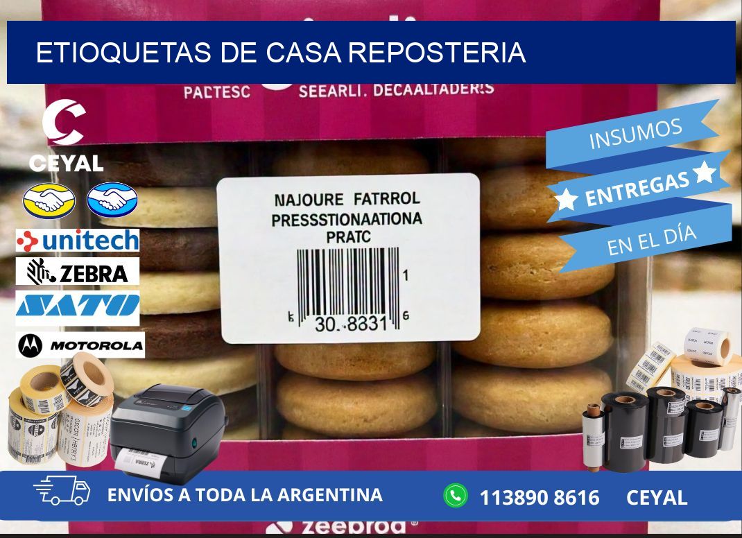 ETIOQUETAS DE CASA REPOSTERIA