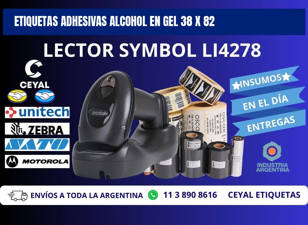 ETIQUETAS ADHESIVAS ALCOHOL EN GEL 38 x 82