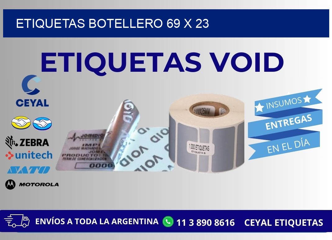 ETIQUETAS BOTELLERO 69 x 23