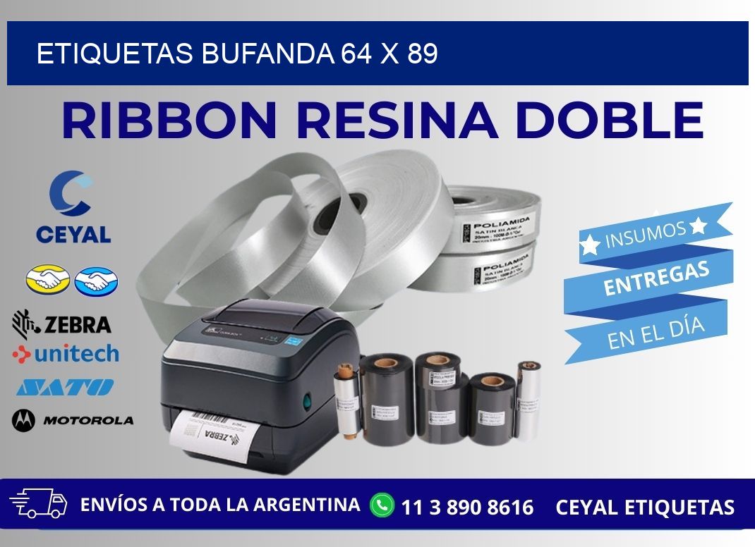 ETIQUETAS BUFANDA 64 x 89