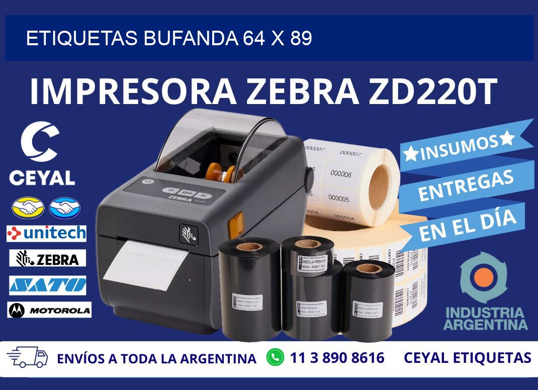 ETIQUETAS BUFANDA 64 x 89