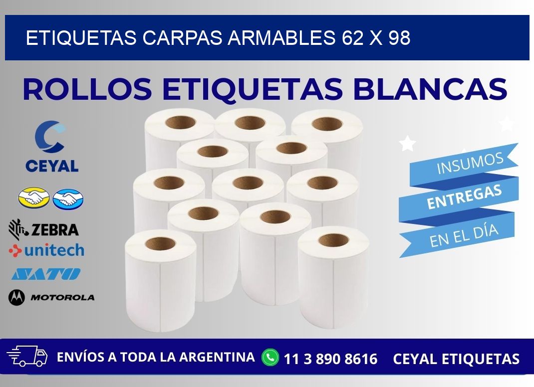 ETIQUETAS CARPAS ARMABLES 62 x 98