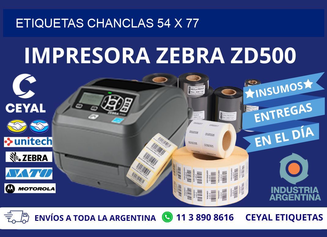 ETIQUETAS CHANCLAS 54 x 77