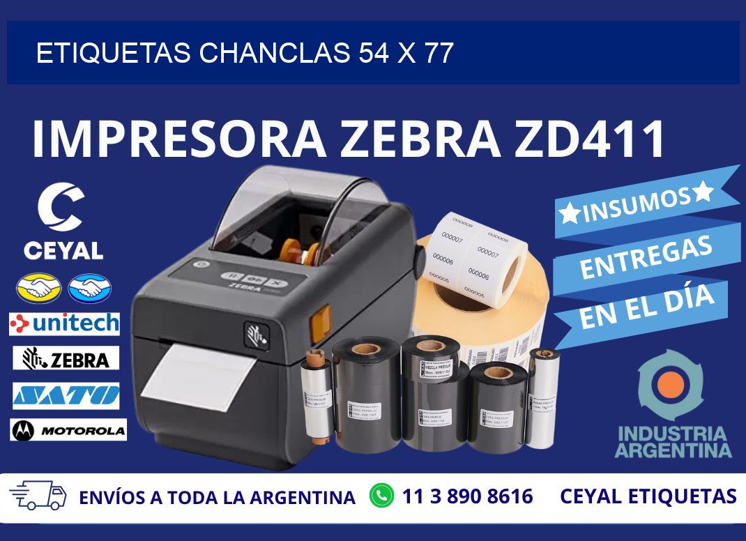 ETIQUETAS CHANCLAS 54 x 77