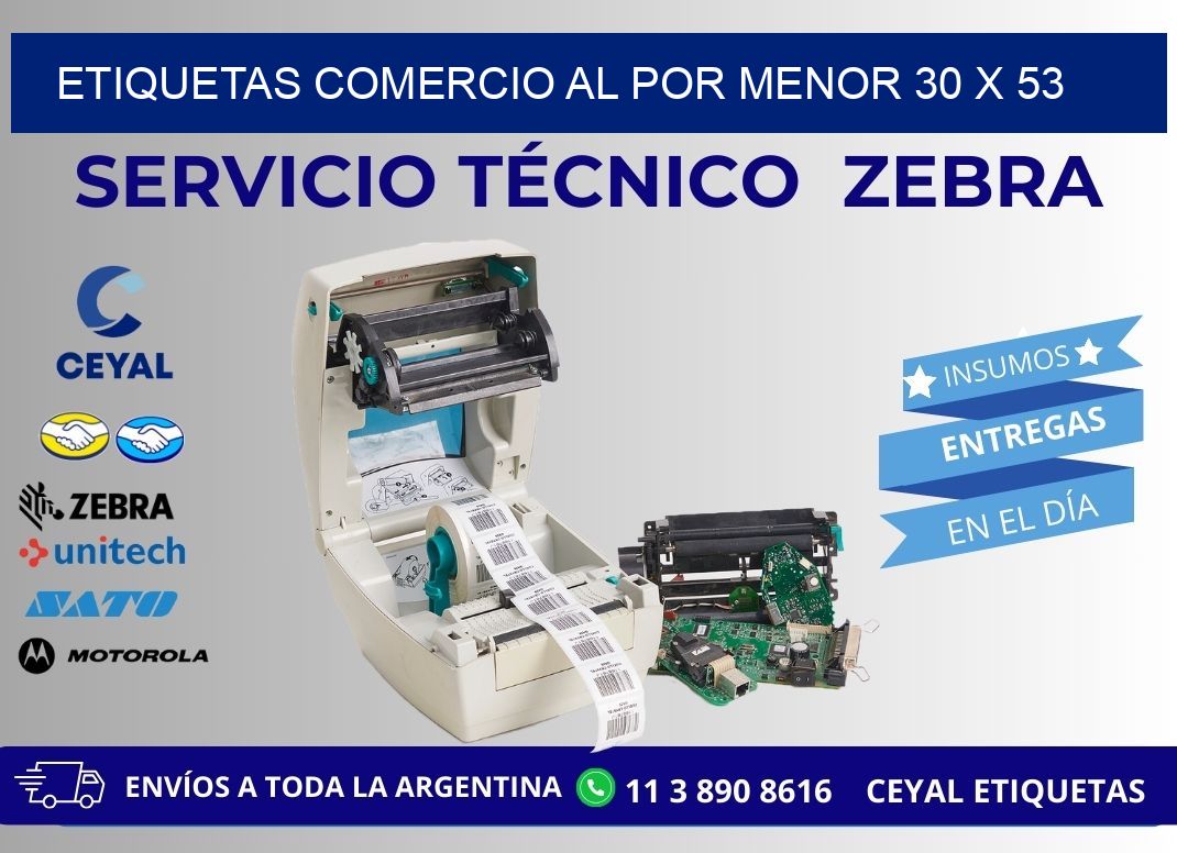 ETIQUETAS COMERCIO AL POR MENOR 30 x 53