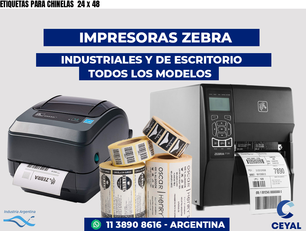 ETIQUETAS PARA CHINELAS  24 x 48