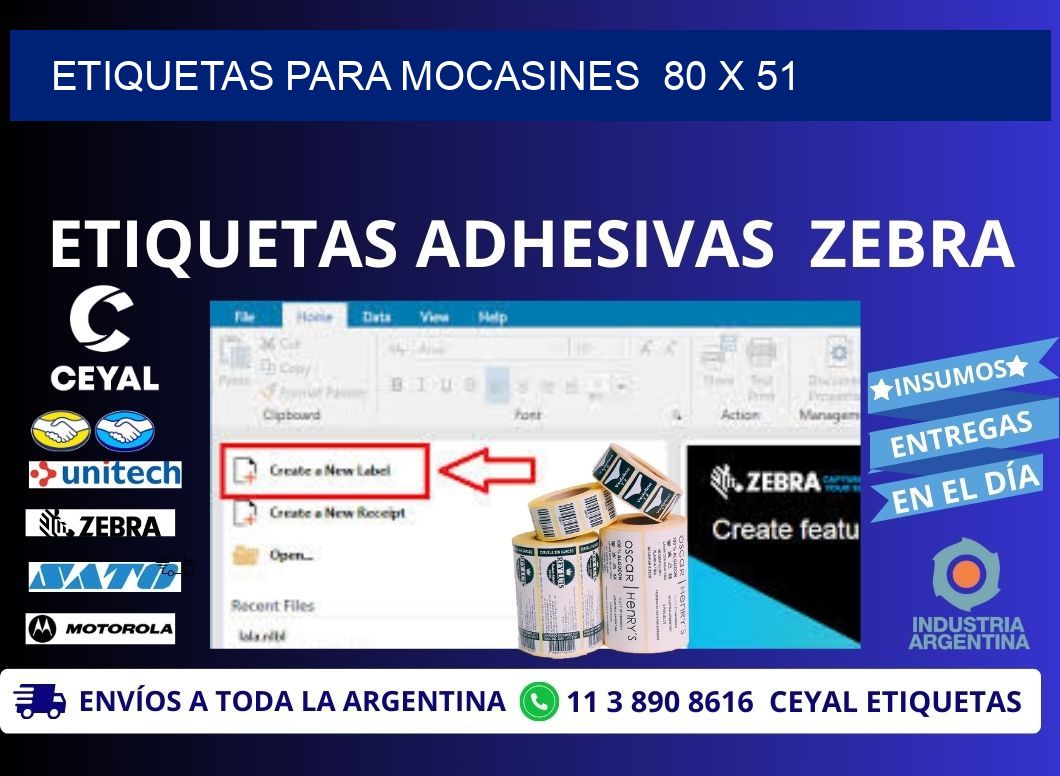 ETIQUETAS PARA MOCASINES  80 x 51