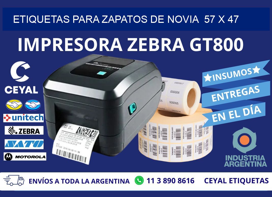 ETIQUETAS PARA ZAPATOS DE NOVIA  57 x 47