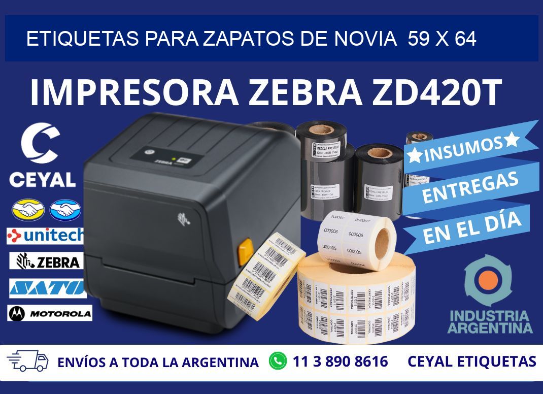 ETIQUETAS PARA ZAPATOS DE NOVIA  59 x 64