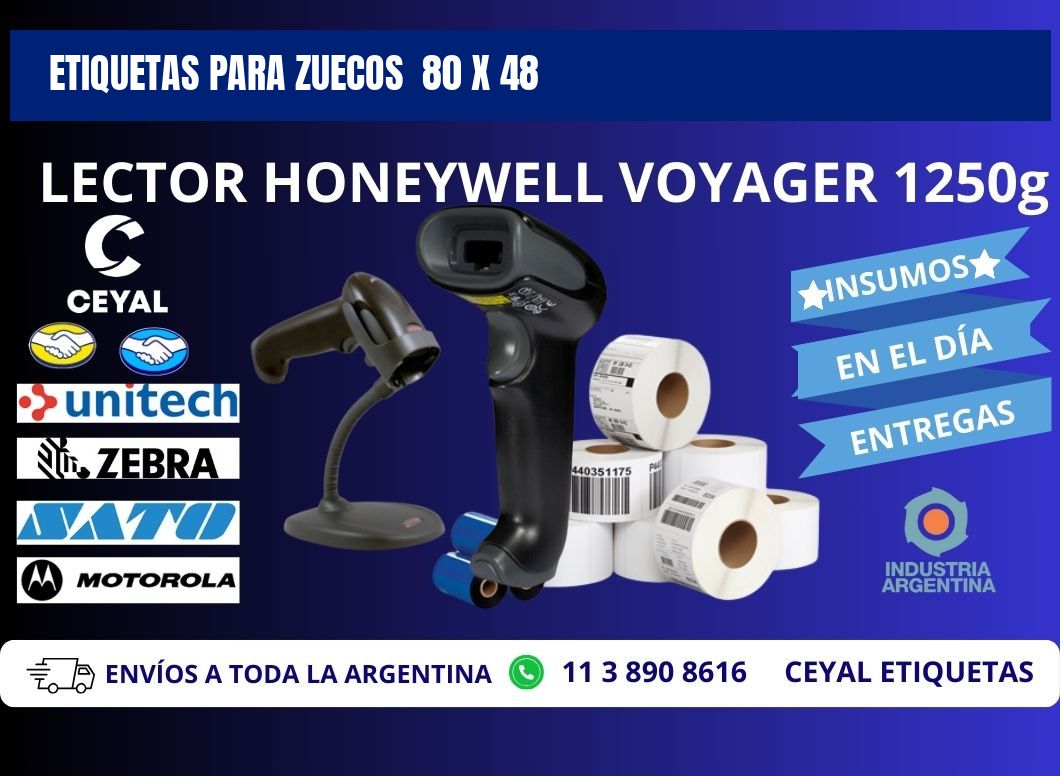 ETIQUETAS PARA ZUECOS  80 x 48