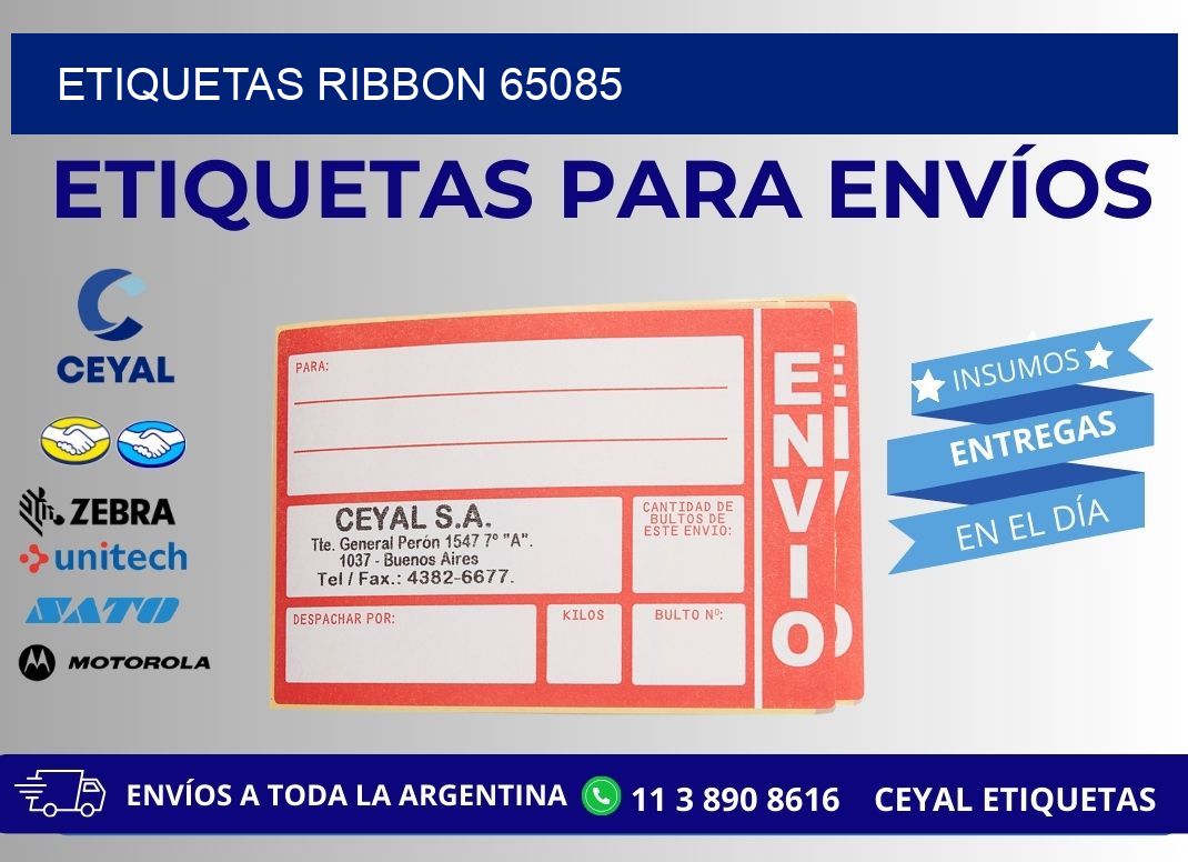 ETIQUETAS RIBBON 65085