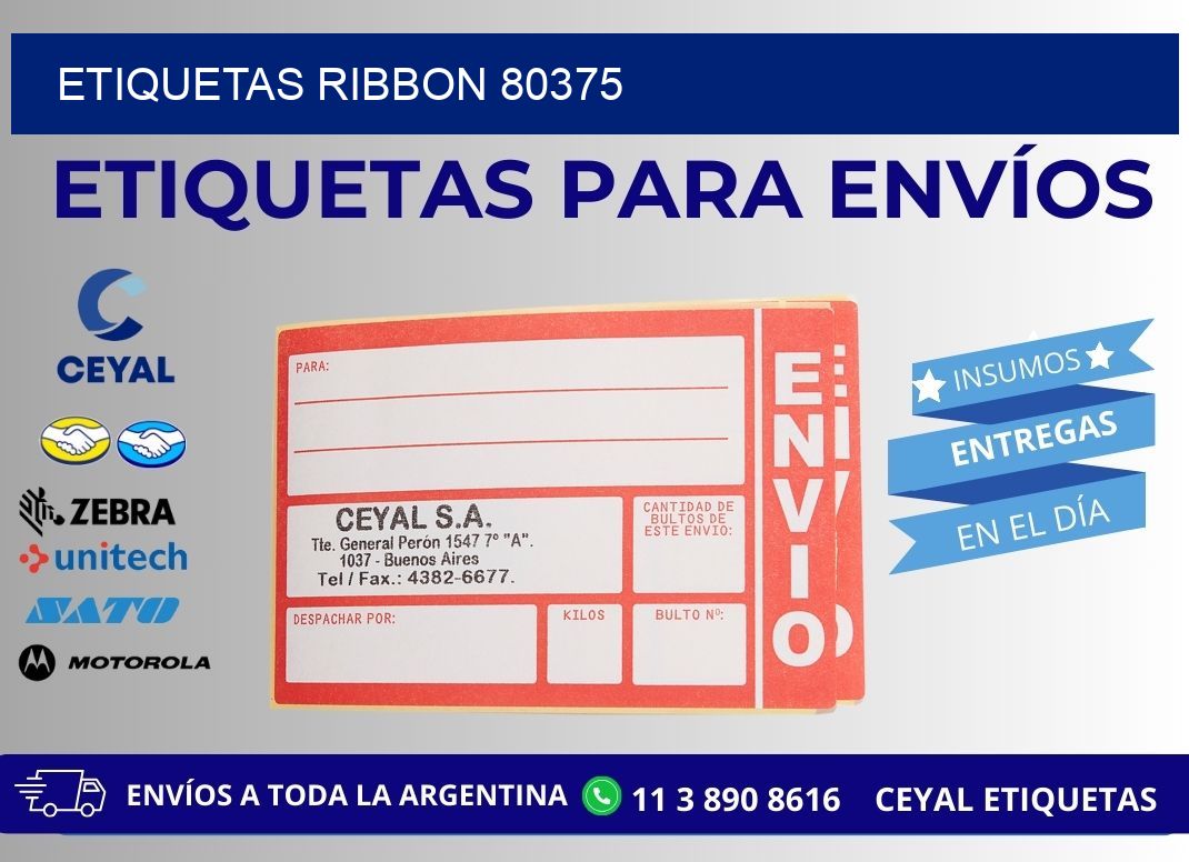 ETIQUETAS RIBBON 80375