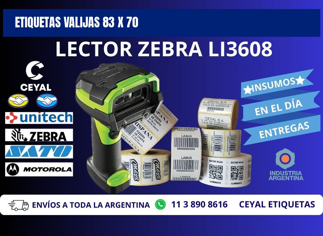 ETIQUETAS VALIJAS 83 x 70