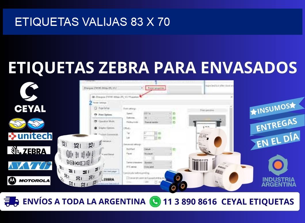 ETIQUETAS VALIJAS 83 x 70