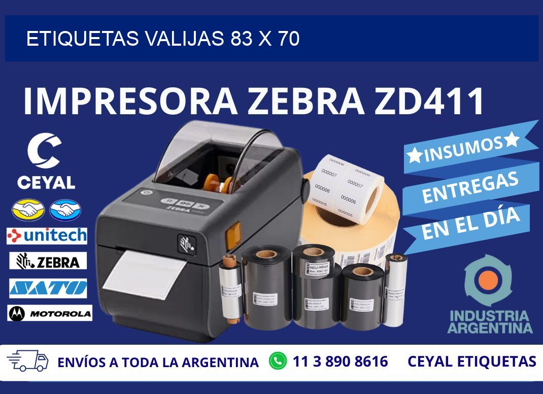 ETIQUETAS VALIJAS 83 x 70
