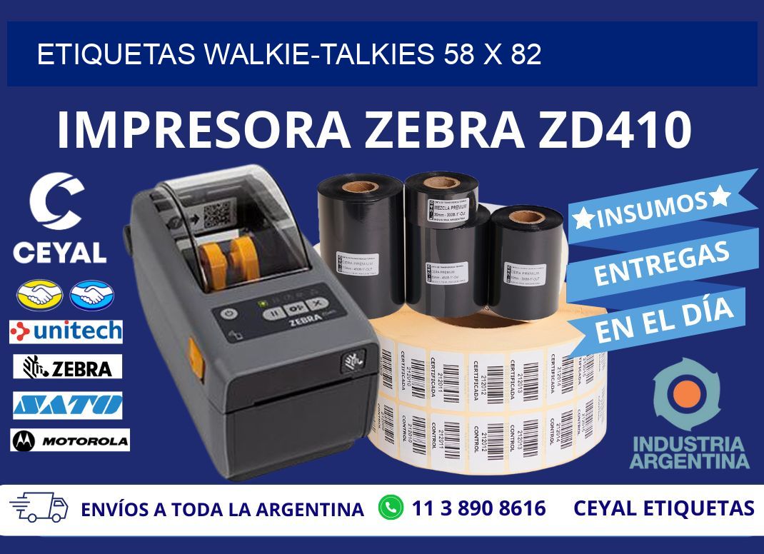 ETIQUETAS WALKIE-TALKIES 58 x 82