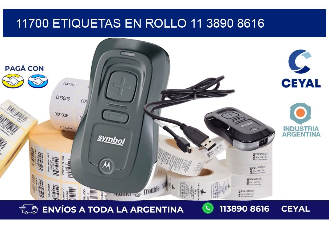 11700 ETIQUETAS EN ROLLO 11 3890 8616