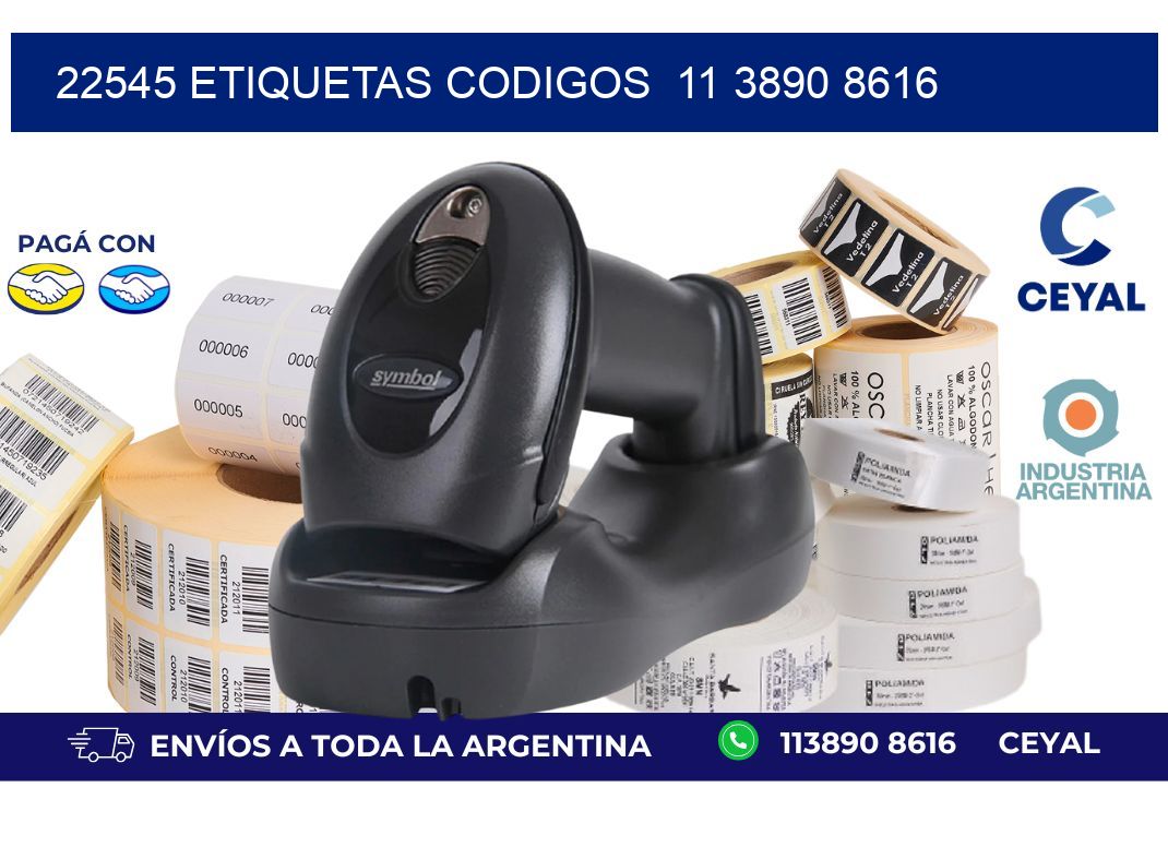 22545 ETIQUETAS CODIGOS  11 3890 8616