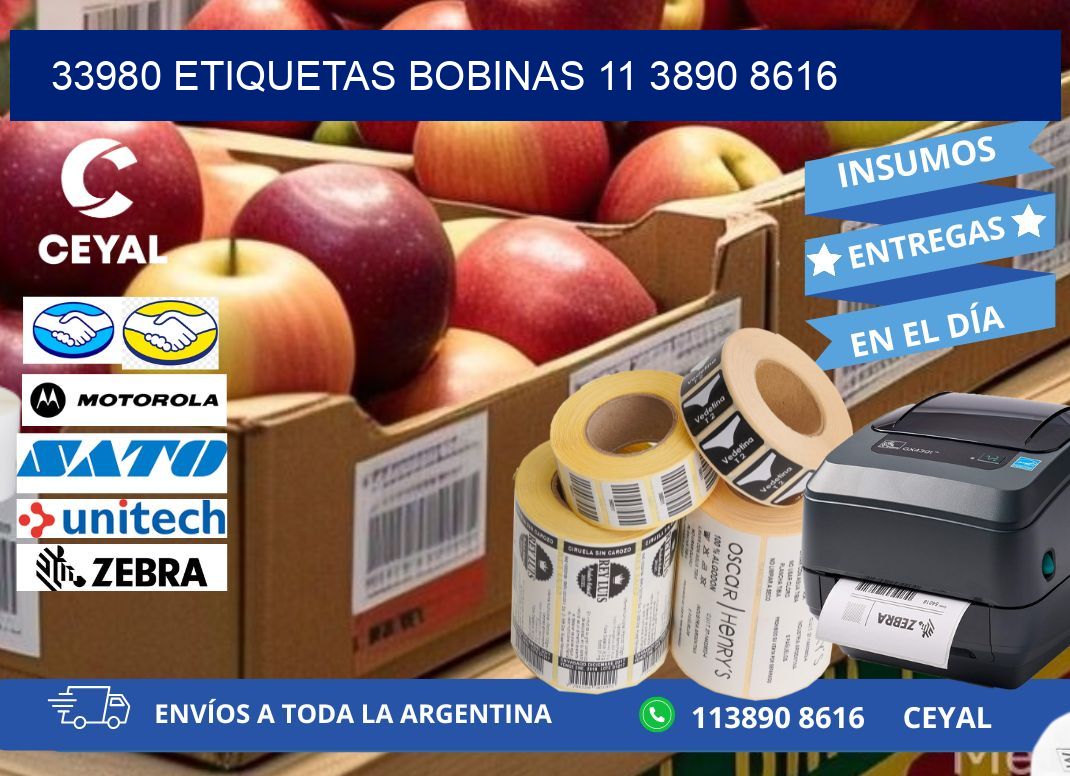 33980 ETIQUETAS BOBINAS 11 3890 8616