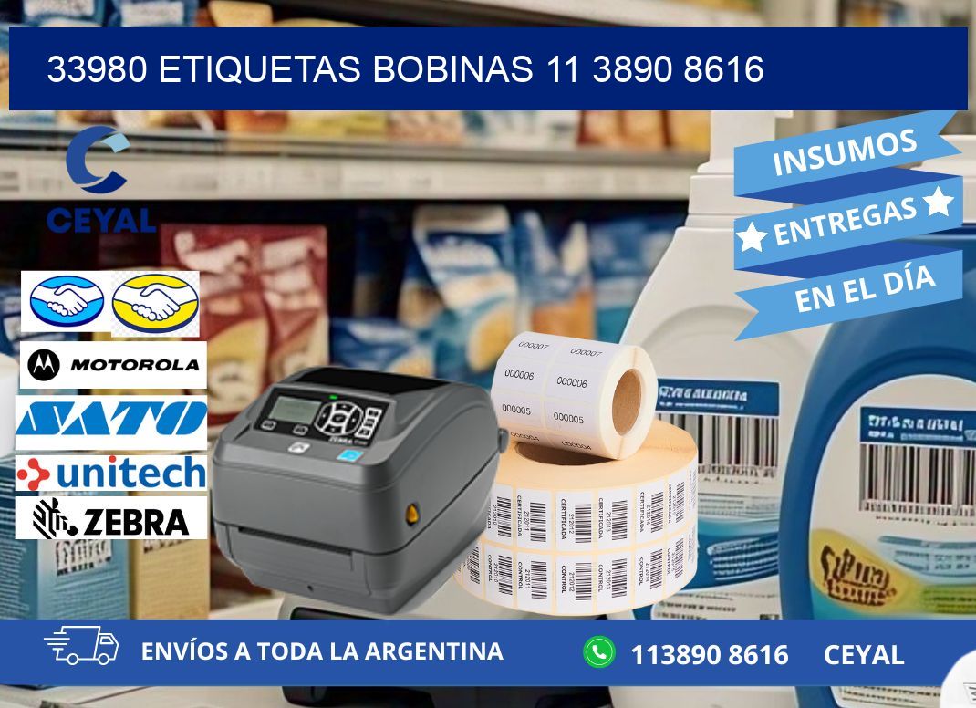 33980 ETIQUETAS BOBINAS 11 3890 8616