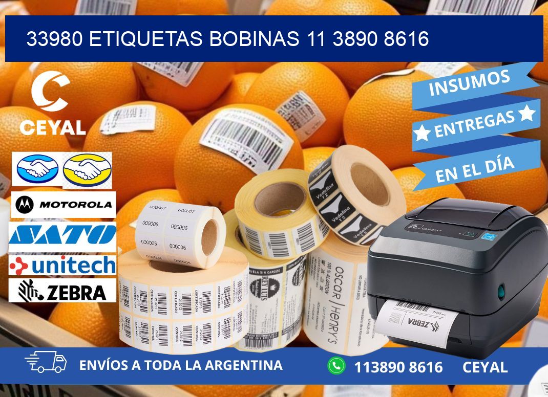 33980 ETIQUETAS BOBINAS 11 3890 8616
