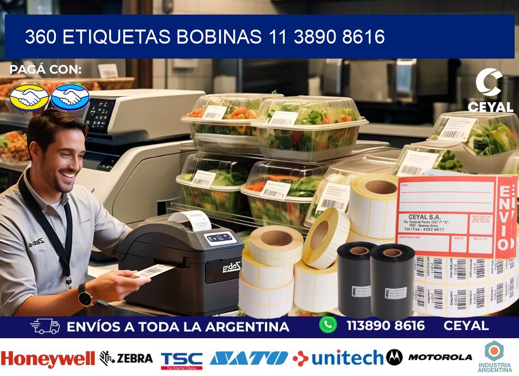 360 ETIQUETAS BOBINAS 11 3890 8616