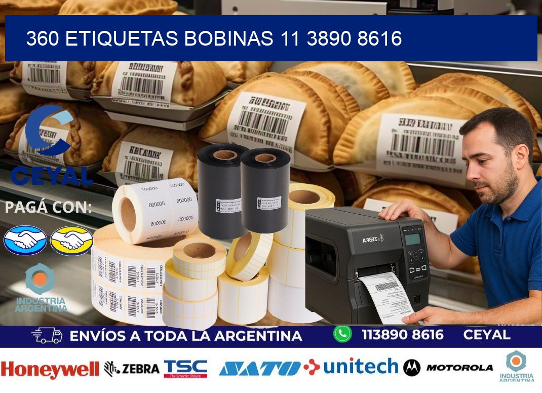 360 ETIQUETAS BOBINAS 11 3890 8616