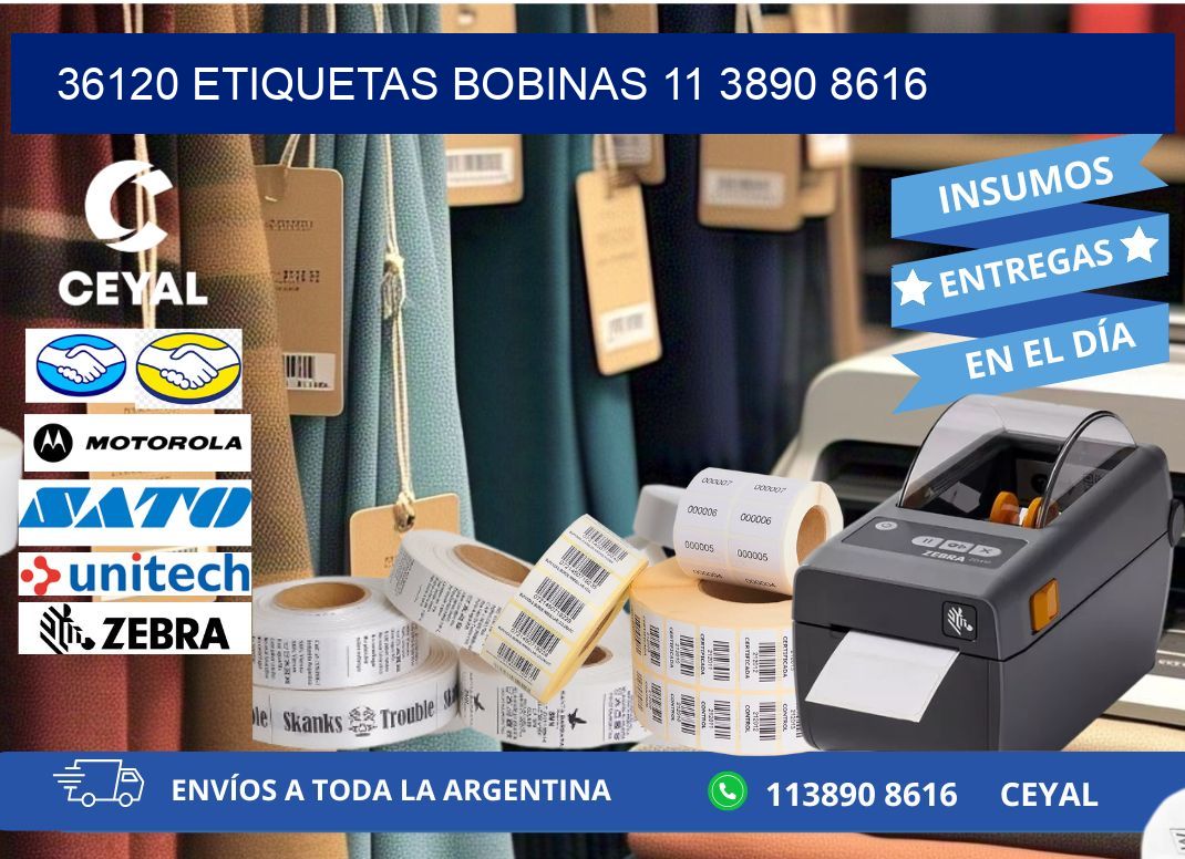 36120 ETIQUETAS BOBINAS 11 3890 8616