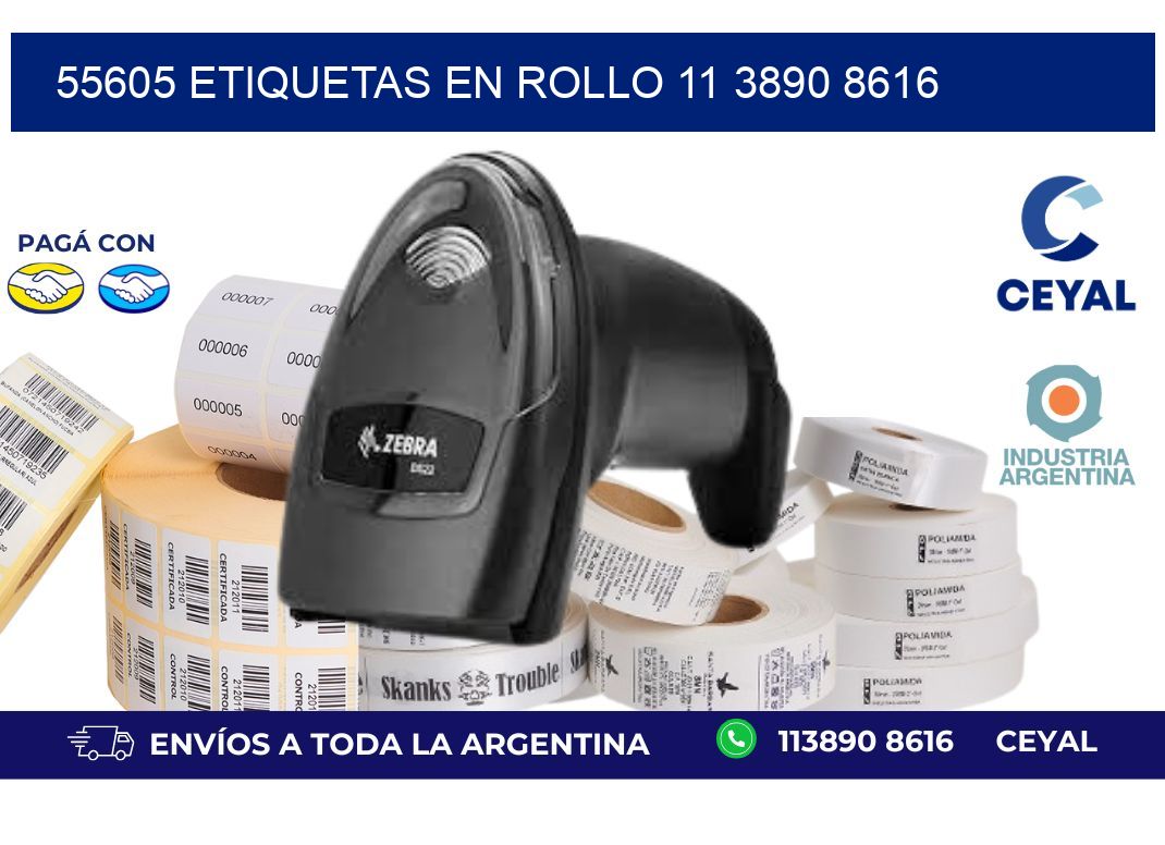 55605 ETIQUETAS EN ROLLO 11 3890 8616