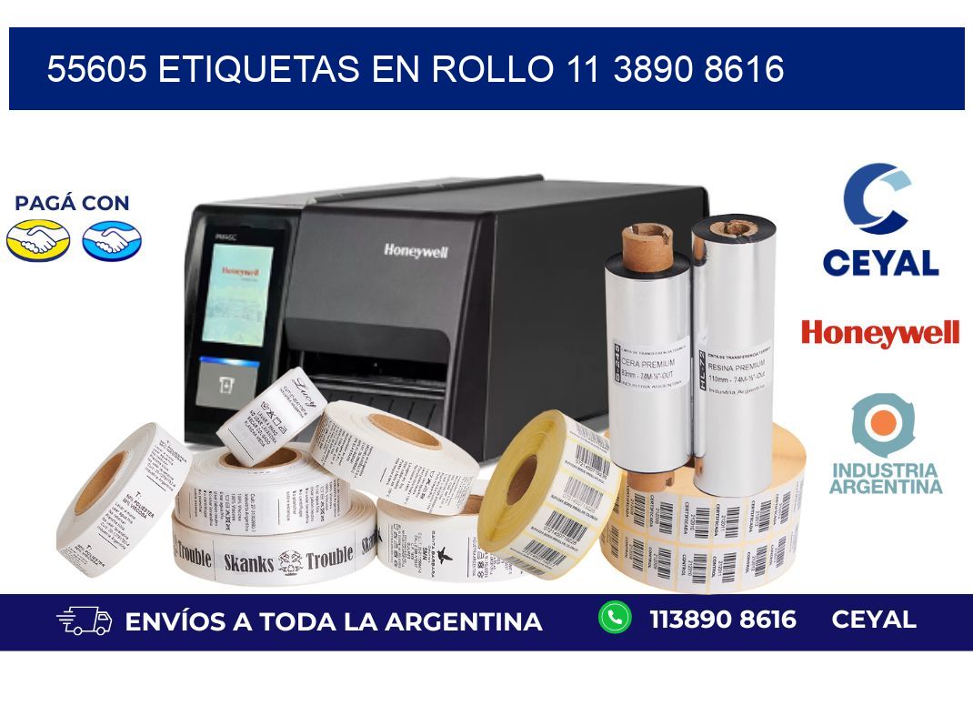 55605 ETIQUETAS EN ROLLO 11 3890 8616