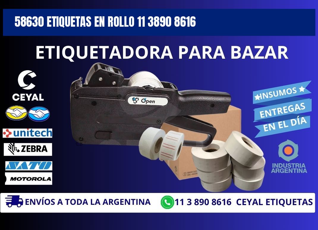 58630 ETIQUETAS EN ROLLO 11 3890 8616