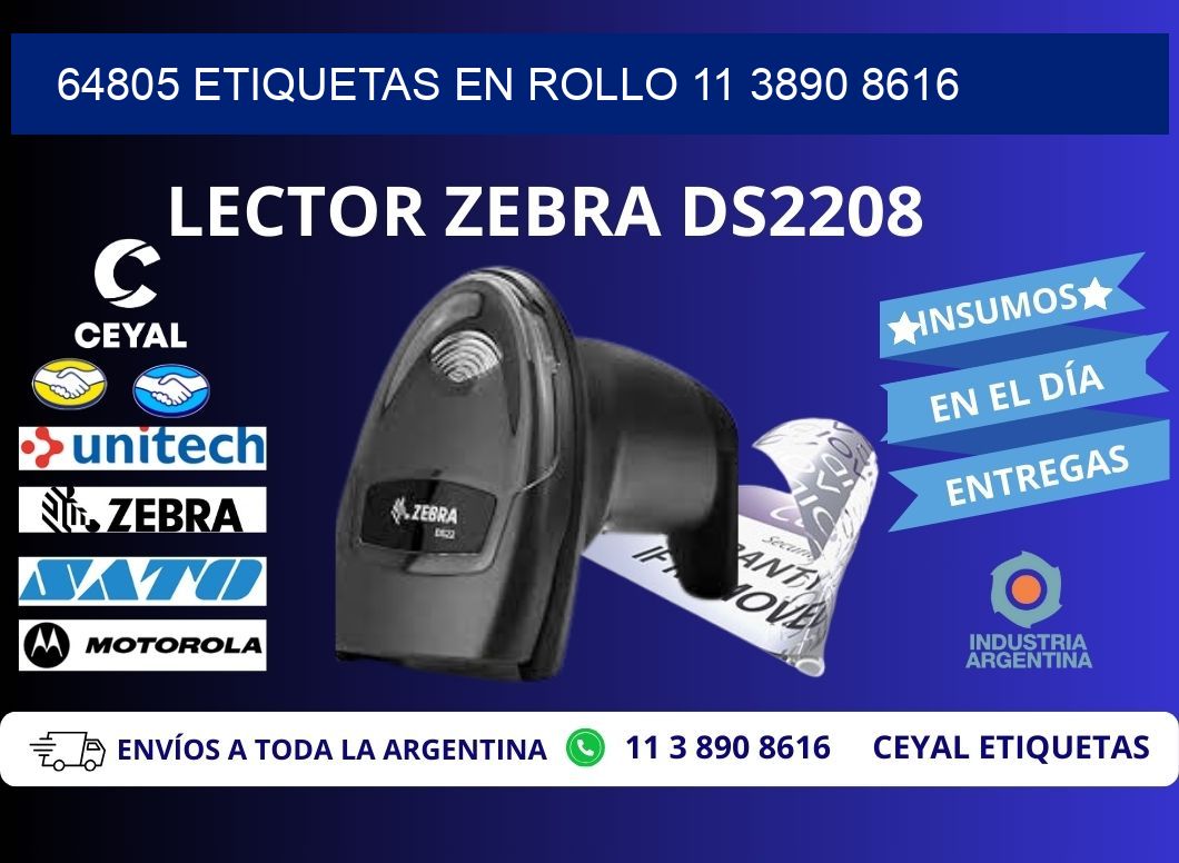 64805 ETIQUETAS EN ROLLO 11 3890 8616