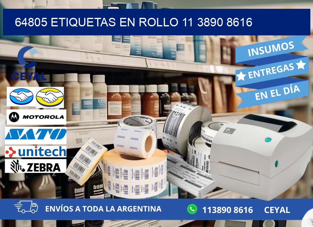 64805 ETIQUETAS EN ROLLO 11 3890 8616
