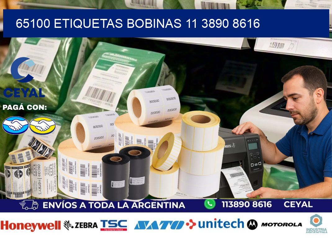 65100 ETIQUETAS BOBINAS 11 3890 8616