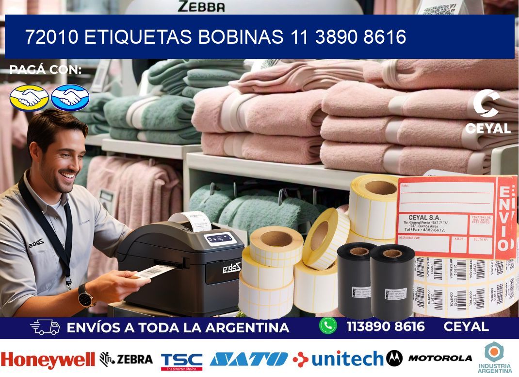 72010 ETIQUETAS BOBINAS 11 3890 8616