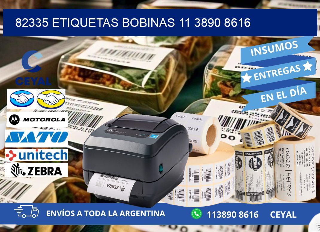 82335 ETIQUETAS BOBINAS 11 3890 8616