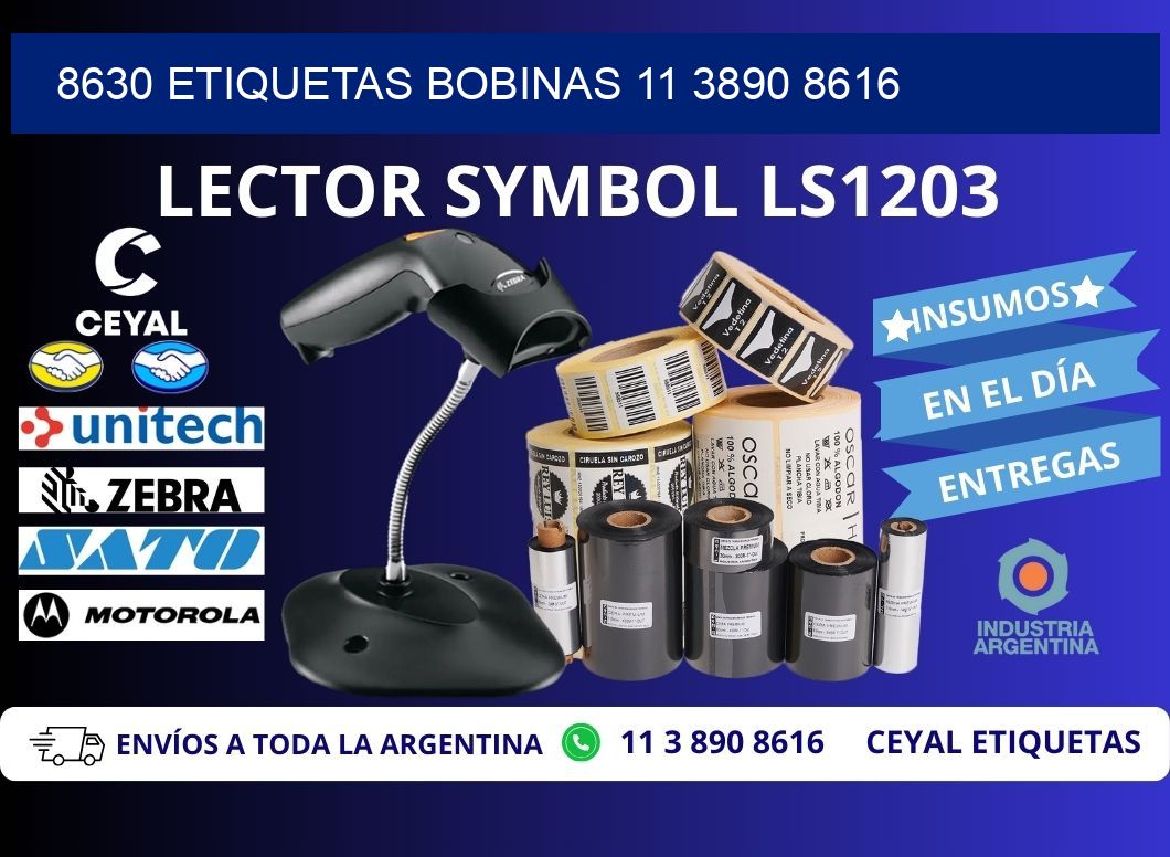 8630 ETIQUETAS BOBINAS 11 3890 8616