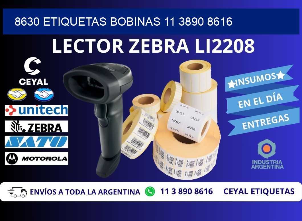 8630 ETIQUETAS BOBINAS 11 3890 8616