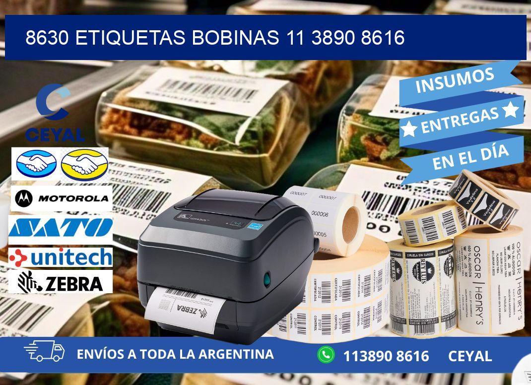 8630 ETIQUETAS BOBINAS 11 3890 8616