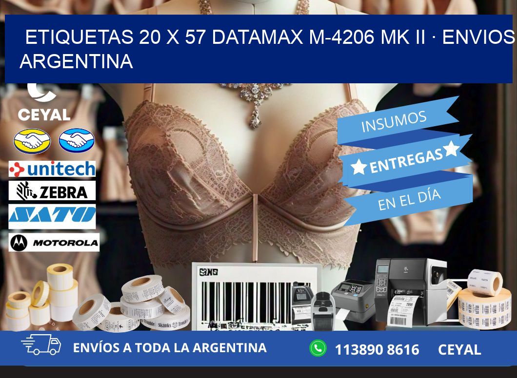 ETIQUETAS 20 x 57 DATAMAX M-4206 MK II · ENVIOS ARGENTINA