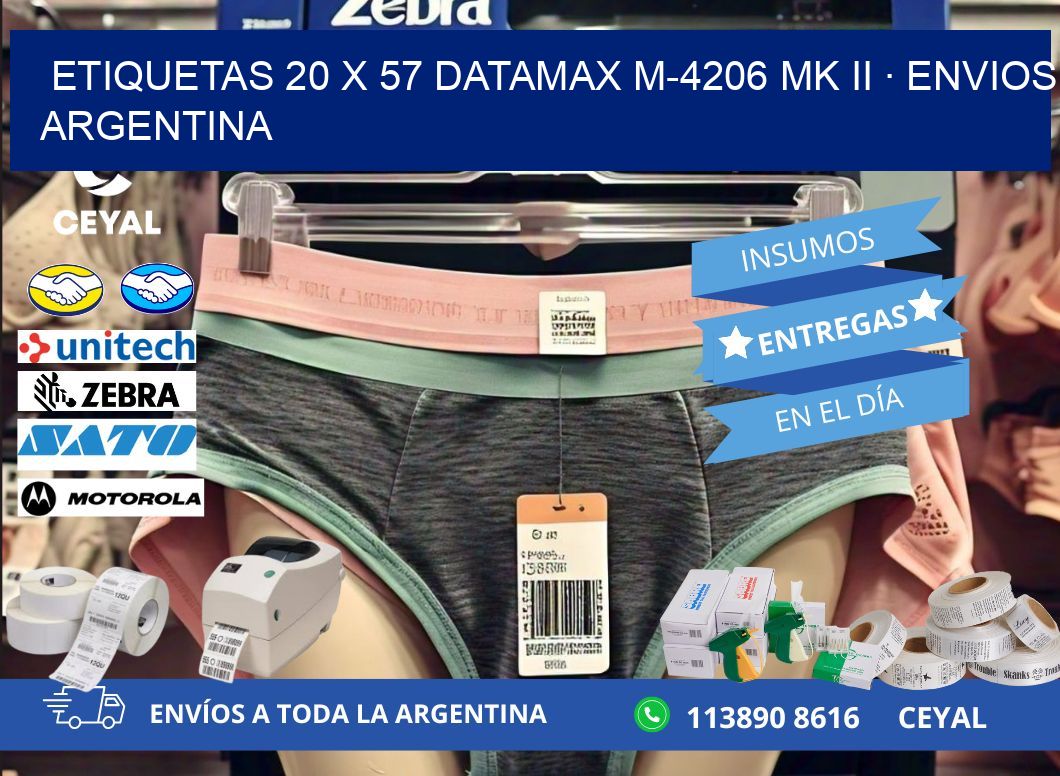 ETIQUETAS 20 x 57 DATAMAX M-4206 MK II · ENVIOS ARGENTINA