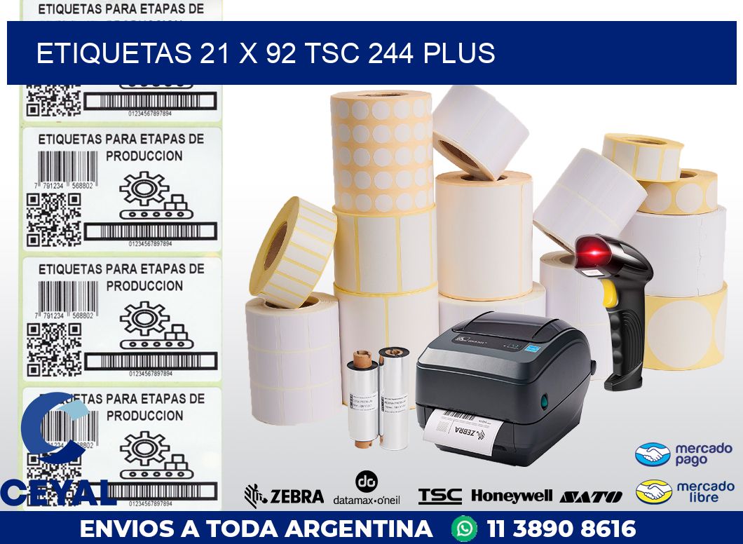 ETIQUETAS 21 x 92 TSC 244 PLUS