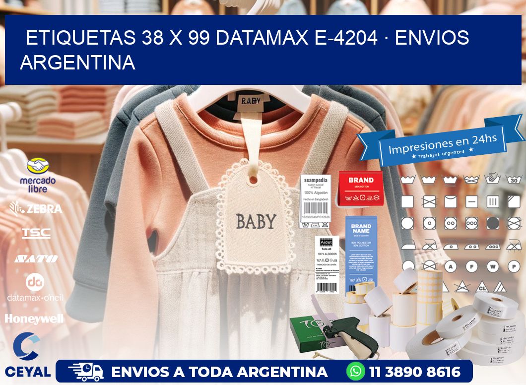 ETIQUETAS 38 x 99 DATAMAX E-4204 · ENVIOS ARGENTINA