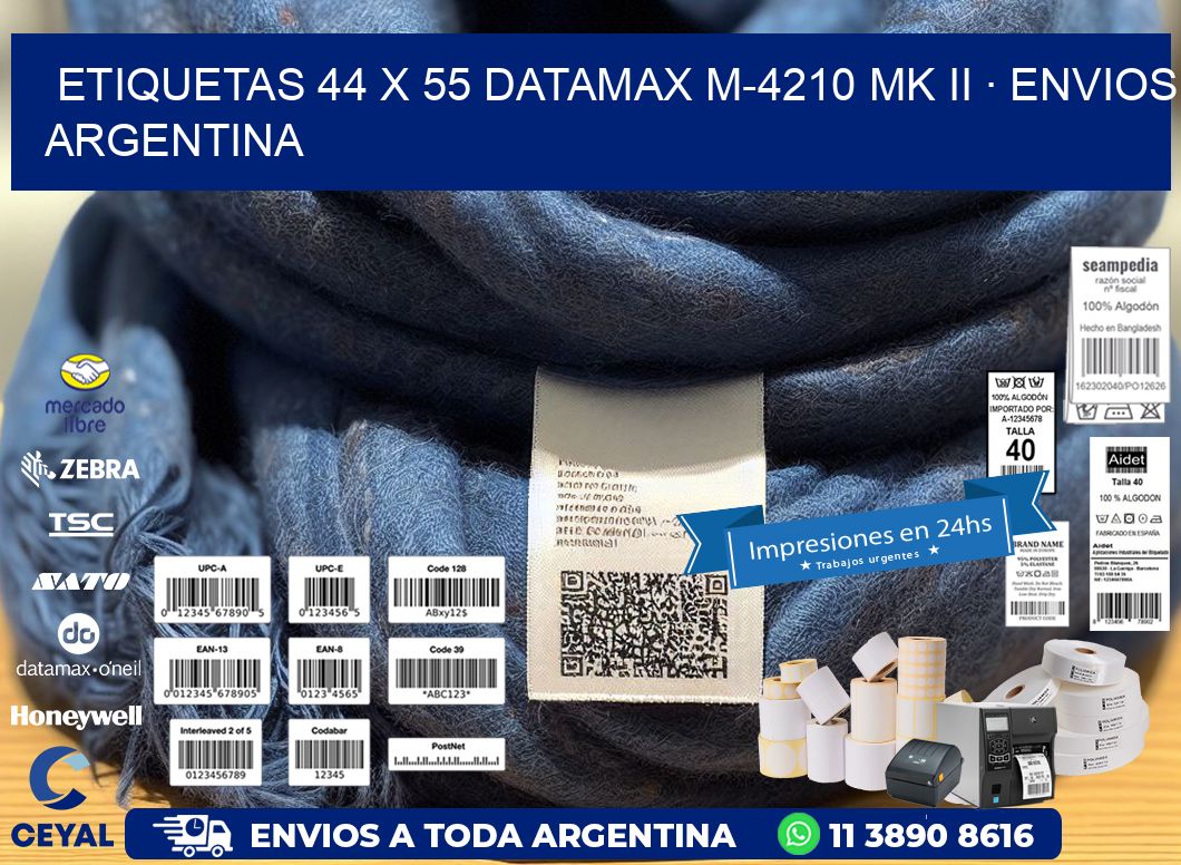 ETIQUETAS 44 x 55 DATAMAX M-4210 MK II · ENVIOS ARGENTINA
