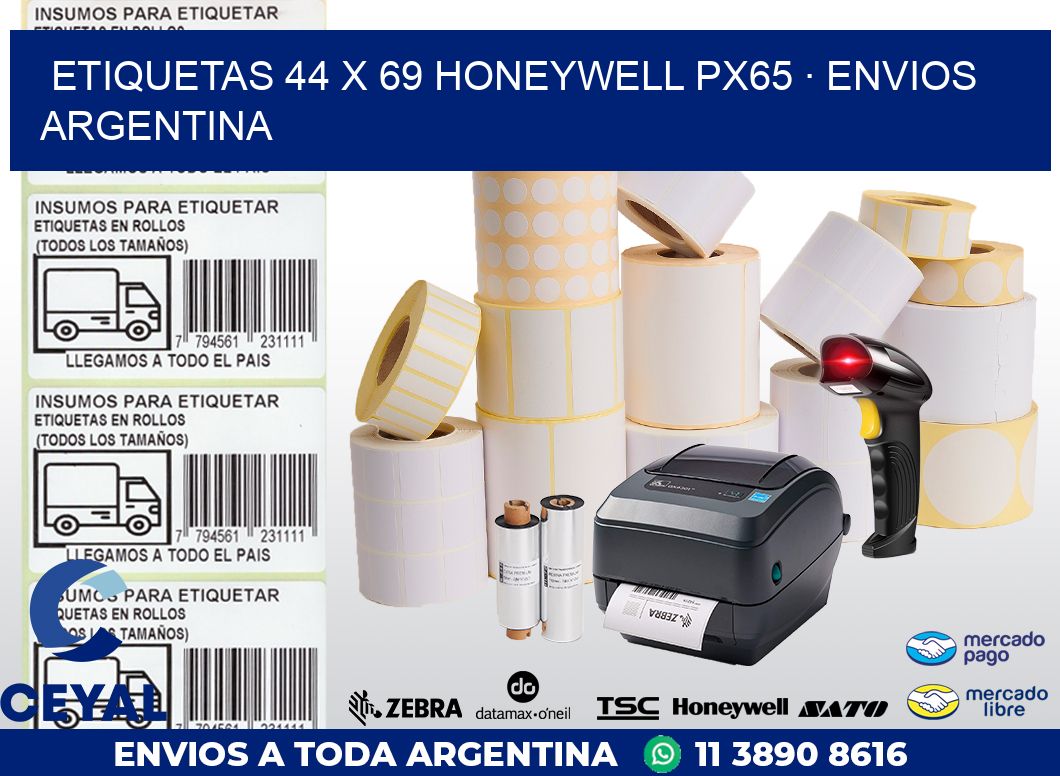 ETIQUETAS 44 x 69 HONEYWELL PX65 · ENVIOS ARGENTINA