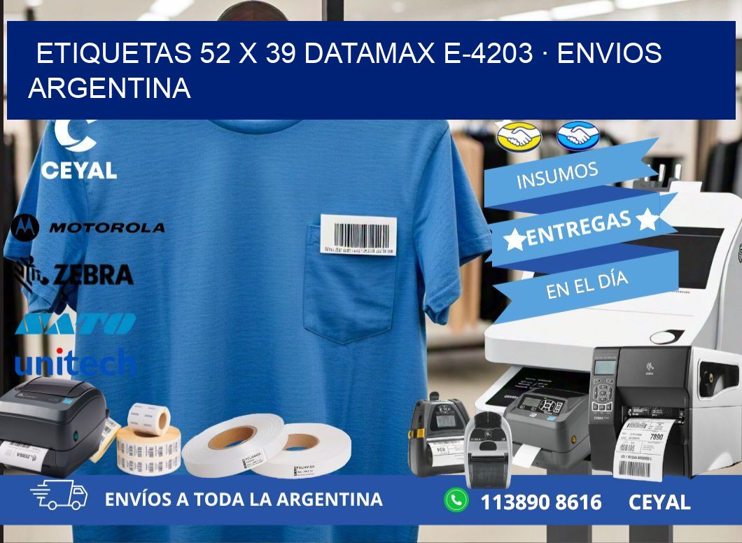 ETIQUETAS 52 x 39 DATAMAX E-4203 · ENVIOS ARGENTINA
