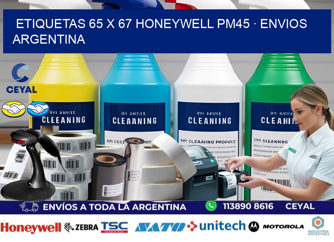 ETIQUETAS 65 x 67 HONEYWELL PM45 · ENVIOS ARGENTINA