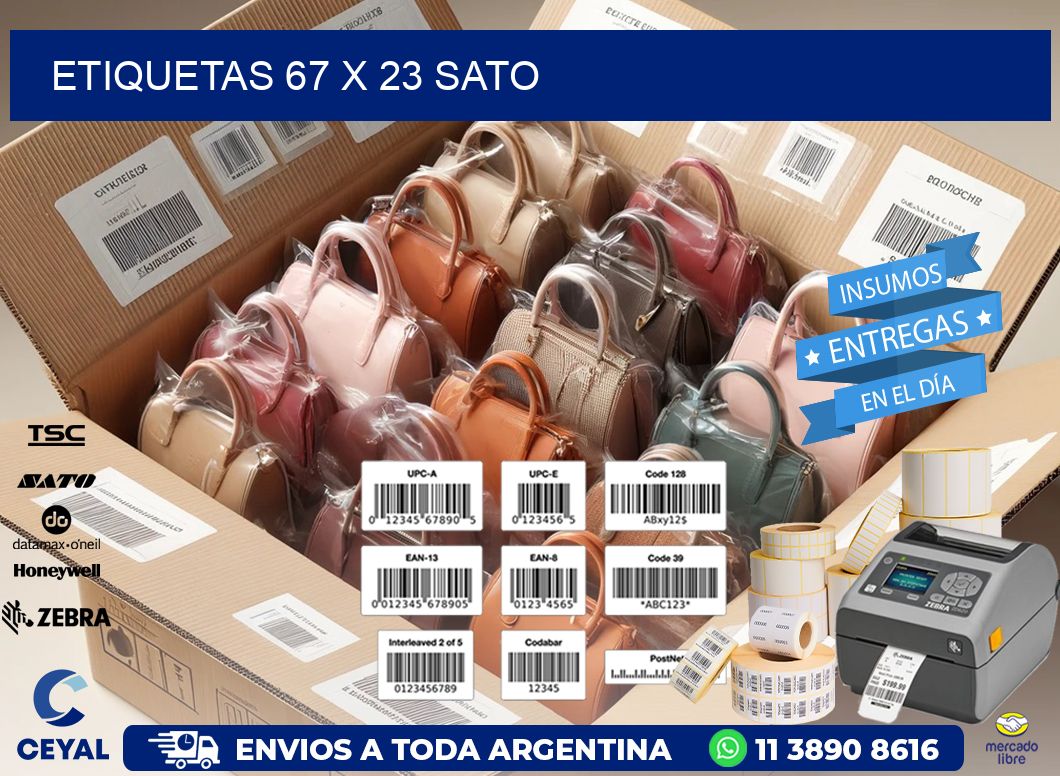 ETIQUETAS 67 x 23 SATO